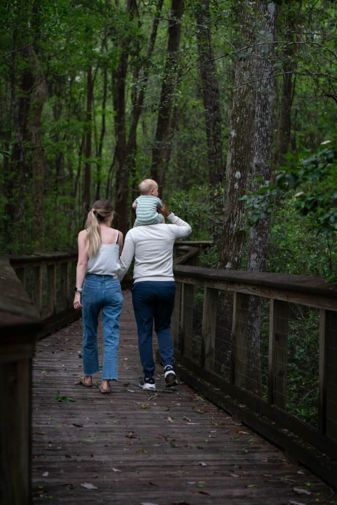 Greenery, Boardwalk, Family photoshoot, Arcadia Mill in Milton Florida